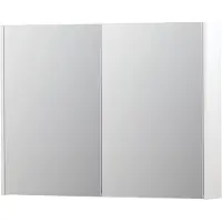 Ink SPK2 Spiegelkast 2 Deuren - 100x74cm - Mat Wit - Spiegels, Spiegelkasten - 8718835052744