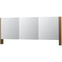 Ink SPK3 Spiegelkast 3 Deuren - 180x74cm - Massief Eiken Aqua - Spiegels, Spiegelkasten - 8718835091736