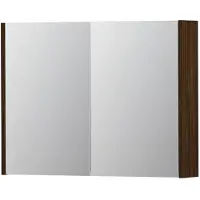 Ink SPK1 Spiegelkast 2 Deuren - 80x60cm - Koper Eiken - Spiegels, Spiegelkasten - 8718835100629