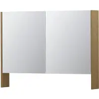 Ink SPK3 Spiegelkast 2 Deuren - 100x74cm - Fineer Natur - Spiegels, Spiegelkasten - 8718835090760