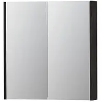 Ink SPK2 Spiegelkast 2 Deuren - 70x74cm - Houtskool Eiken - Spiegels, Spiegelkasten - 8718835052096