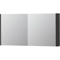 Ink SPK1 Spiegelkast 2 Deuren - 120x60cm - Mat Antraciet - Spiegels, Spiegelkasten - 8718835101589