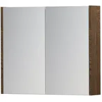 Ink SPK1 Spiegelkast 2 Deuren - 70x60cm - Massief Eiken Chocolate - Spiegels, Spiegelkasten - 8718835100582
