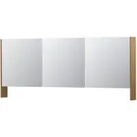 Ink SPK3 Spiegelkast 3 Deuren - 180x74cm - Fineer Natur - Spiegels, Spiegelkasten - 8718835091767