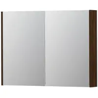 Ink SPK2 Spiegelkast 2 Deuren - 100x74cm - Koper Eiken - Spiegels, Spiegelkasten - 8718835052645