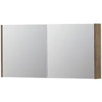 Ink SPK1 Spiegelkast 2 Deuren - 120x60cm - Naturel Eiken - Spiegels, Spiegelkasten - 8718835101473