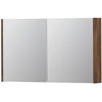 Ink SPK1 Spiegelkast 2 Deuren - 100x60cm - Noten - Spiegels, Spiegelkasten - 8718835101169