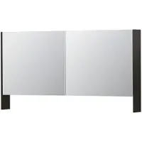 Ink SPK3 Spiegelkast 2 Deuren - 140x74cm - Intens Eiken - Spiegels, Spiegelkasten - 8718835091248