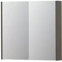 Ink SPK2 Spiegelkast 2 Deuren - 80x74cm - Mat Taupe - Spiegels, Spiegelkasten - 8718835052423