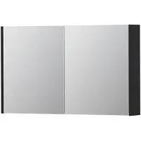 Ink SPK1 Spiegelkast 2 Deuren - 100x60cm - Mat Zwart - Spiegels, Spiegelkasten - 8718835101299
