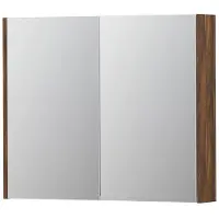 Ink SPK2 Spiegelkast 2 Deuren - 90x74cm - Noten - Spiegels, Spiegelkasten - 8718835052447