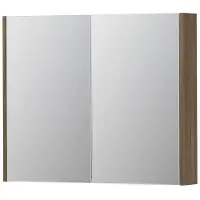 Ink SPK2 Spiegelkast 2 Deuren - 90x74cm - Zuiver Eiken - Spiegels, Spiegelkasten - 8718835092429
