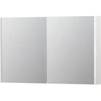 Ink SPK2 Spiegelkast 2 Deuren - 120x74cm - Hoogglans Wit - Spiegels, Spiegelkasten - 8718835052904