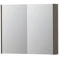 Ink SPK2 Spiegelkast 2 Deuren - 90x74cm - Mat Taupe - Spiegels, Spiegelkasten - 8718835052607