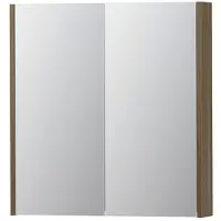 Ink SPK2 Spiegelkast 2 Deuren - 70x74cm - Zuiver Eiken - Spiegels, Spiegelkasten - 8718835092221