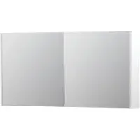 Ink SPK1 Spiegelkast 2 Deuren - 120x60cm - Mat Wit - Spiegels, Spiegelkasten - 8718835101565