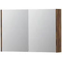 Ink SPK1 Spiegelkast 2 Deuren - 90x60cm - Noten - Spiegels, Spiegelkasten - 8718835100889