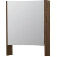 Ink SPK3 Spiegelkast 1 Deur - 60x74cm - Massief Eiken Chocolate - Spiegels, Spiegelkasten - 8718835091859