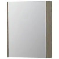 Ink SPK2 Spiegelkast 1 Deur - 60x74cm - Greige Eiken - Spiegels, Spiegelkasten - 8718835051952