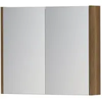 Ink SPK1 Spiegelkast 2 Deuren - 70x60cm - Massief Eiken Aqua - Spiegels, Spiegelkasten - 8718835100490