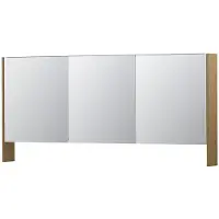 Ink SPK3 Spiegelkast 3 Deuren - 160x74cm - Fineer Natur - Spiegels, Spiegelkasten - 8718835091514