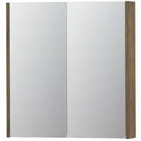 Ink SPK2 Spiegelkast 2 Deuren - 70x74cm - Naturel Eiken - Spiegels, Spiegelkasten - 8718835052119