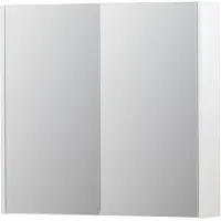 Ink SPK2 Spiegelkast 2 Deuren - 80x74cm - Mat Wit - Spiegels, Spiegelkasten - 8718835052386