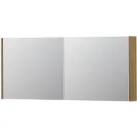 Ink SPK1 Spiegelkast 2 Deuren - 140x60cm - Fineer Natur - Spiegels, Spiegelkasten - 8718835101923