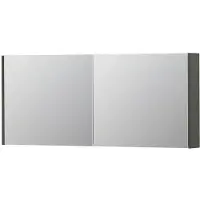 Ink SPK1 Spiegelkast 2 Deuren - 140x60cm - Mat Beton Groen - Spiegels, Spiegelkasten - 8718835101961