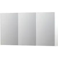 Ink SPK2 Spiegelkast 3 Deuren - 140x74cm - Mat Wit - Spiegels, Spiegelkasten - 8718835092818