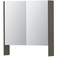 Ink SPK3 Spiegelkast 2 Deuren - 70x74cm - Mat Taupe - Spiegels, Spiegelkasten - 8718835089849