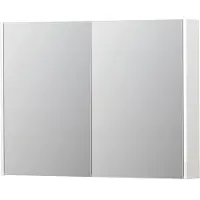 Ink SPK2 Spiegelkast 2 Deuren - 100x74cm - Hoogglans Wit - Spiegels, Spiegelkasten - 8718835052720