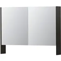 Ink SPK3 Spiegelkast 2 Deuren - 100x74cm - Intens Eiken - Spiegels, Spiegelkasten - 8718835090746