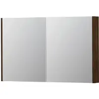 Ink SPK2 Spiegelkast 2 Deuren - 120x74cm - Koper Eiken - Spiegels, Spiegelkasten - 8718835052829