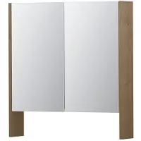 Ink SPK3 Spiegelkast 2 Deuren - 70x74cm - Fineer Ash Grey - Spiegels, Spiegelkasten - 8718835090029