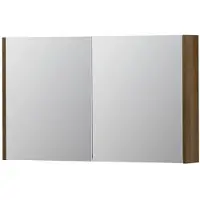 Ink SPK1 Spiegelkast 2 Deuren - 100x60cm - Massief Eiken Ash Grey - Spiegels, Spiegelkasten - 8718835101411