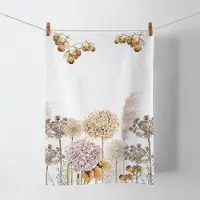 Ambiente Theedoek Dried Flowers Wit wit Katoen Thee- en keukendoek