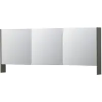 Ink SPK3 Spiegelkast 3 Deuren - 180x74cm - Mat Beton Groen - Spiegels, Spiegelkasten - 8718835091804
