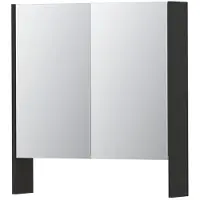Ink SPK3 Spiegelkast 2 Deuren - 70x74cm - Mat Antraciet - Spiegels, Spiegelkasten - 8718835089825