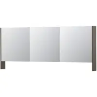 Ink SPK3 Spiegelkast 3 Deuren - 180x74cm - Mat Taupe - Spiegels, Spiegelkasten - 8718835091590