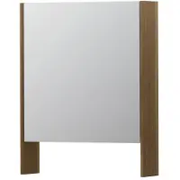 Ink SPK3 Spiegelkast 1 Deur - 60x74cm - Massief Eiken Aqua - Spiegels, Spiegelkasten - 8718835089733