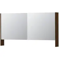 Ink SPK3 Spiegelkast 2 Deuren - 140x74cm - Koper Eiken - Spiegels, Spiegelkasten - 8718835091224