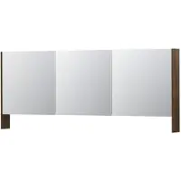 Ink SPK3 Spiegelkast 3 Deuren - 180x74cm - Fineer Chocolate - Spiegels, Spiegelkasten - 8718835091781