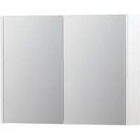 Ink SPK1 Spiegelkast 2 Deuren - 80x60cm - Mat Wit - Spiegels, Spiegelkasten - 8718835100728