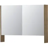 Ink SPK3 Spiegelkast 2 Deuren - 100x74cm - Naturel Eiken - Spiegels, Spiegelkasten - 8718835090654