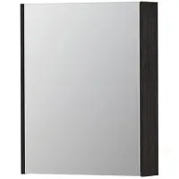 Ink SPK2 Spiegelkast 1 Deur - 60x74cm - Houtskool Eiken - Spiegels, Spiegelkasten - 8718835051914