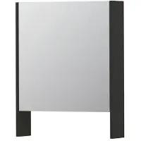 Ink SPK3 Spiegelkast 1 Deur - 60x74cm - Mat Antraciet - Spiegels, Spiegelkasten - 8718835089573