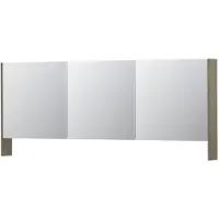 Ink SPK3 Spiegelkast 3 Deuren - 180x74cm - Greige Eiken - Spiegels, Spiegelkasten - 8718835091712