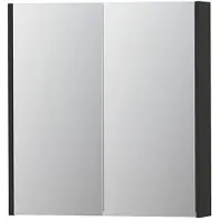 Ink SPK2 Spiegelkast 2 Deuren - 70x74cm - Mat Antraciet - Spiegels, Spiegelkasten - 8718835052225