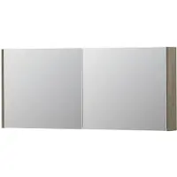 Ink SPK1 Spiegelkast 2 Deuren - 140x60cm - Greige Eiken - Spiegels, Spiegelkasten - 8718835101770